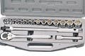 Genius Tools TW-416M 16PC 1/2" Dr. 12-pt. Metric Hand Socket Set