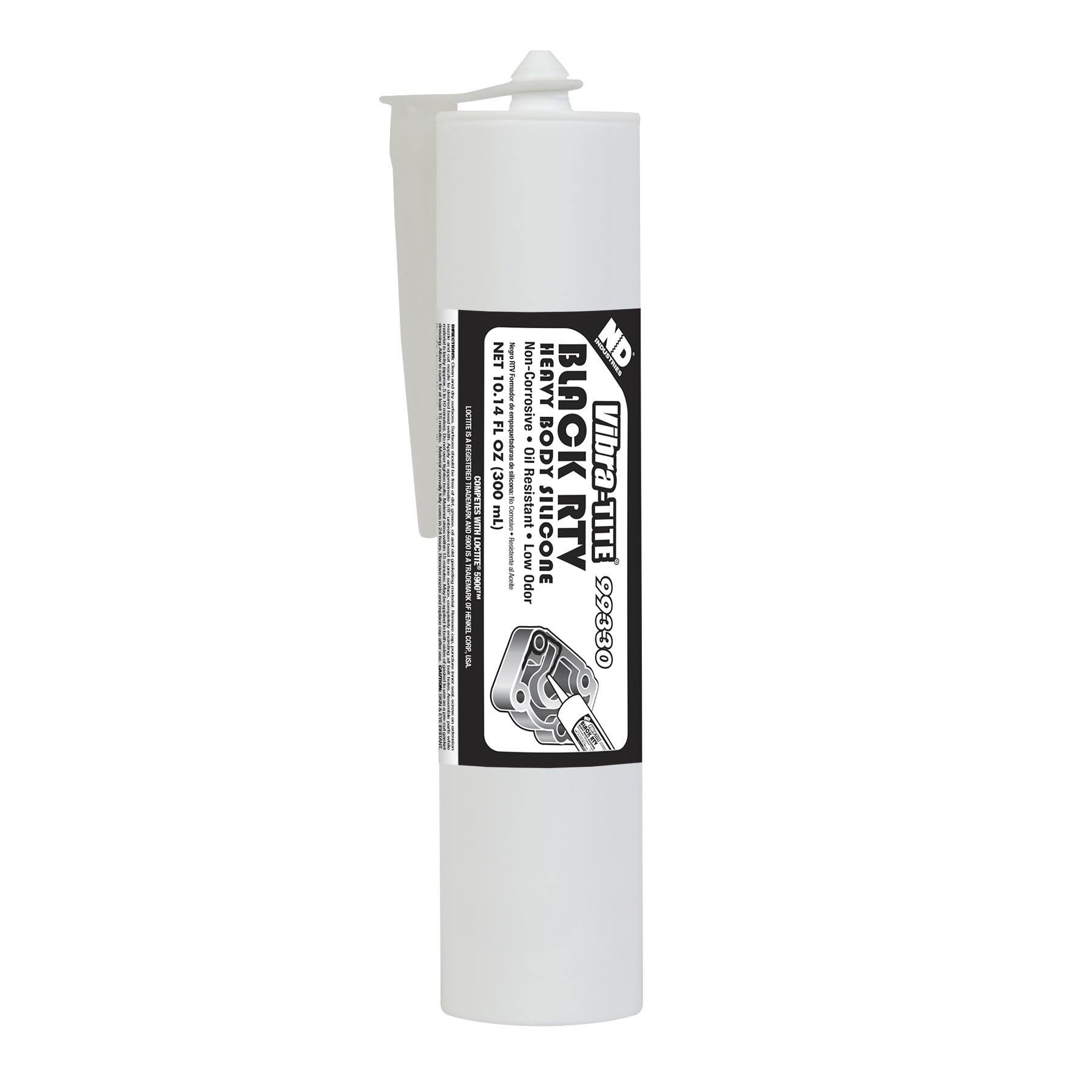 Vibra-Tite 99330 Silicone Black Heavy RTV Silicone Gasket Maker 300 mL