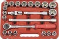 Genius Tools EU-42 22/26PC 1/2" Dr. Metric Hand Socket Set
