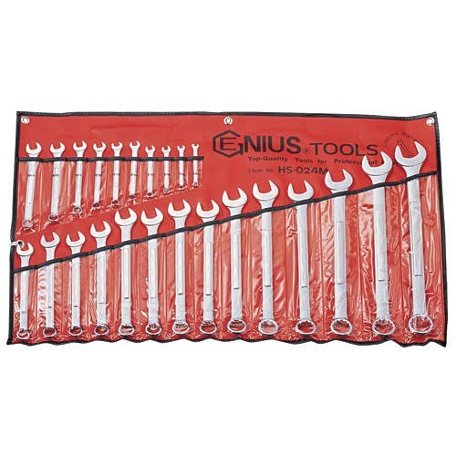 Genius Tools HS-024M 24PC Metric Combination Wrench Set