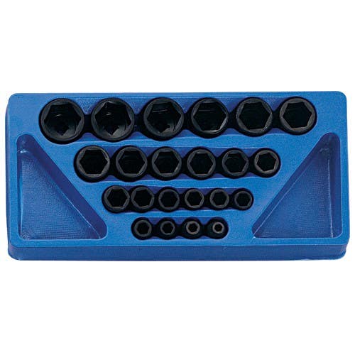 Genius Tools IS-422S 22PC 1/2" Dr. SAE Impact Socket Set