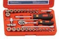 Genius Tools EU-230MS 30PC 1/4" Dr. Metric & SAE Hand Socket Set