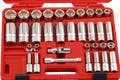 Genius Tools DS-434S 34PC 1/2" Dr. SAE Deep Hand Socket Set