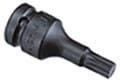 Genius Tools 4476T 1/2" Dr. Triple Square Head Driver 76mmL