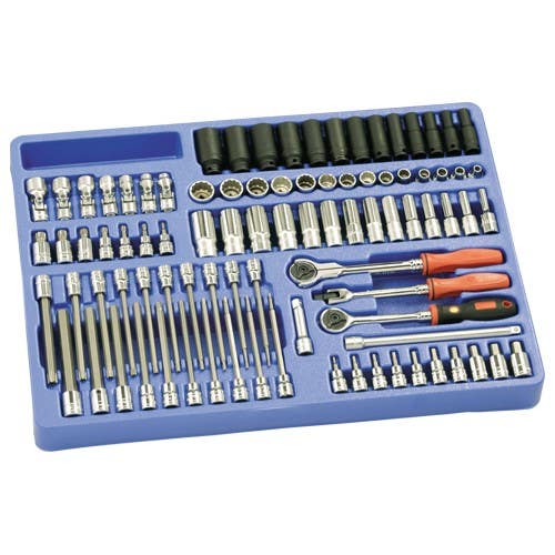 Genius Tools MS-090 90PC 3/8" Dr. SAE Master Socket Set