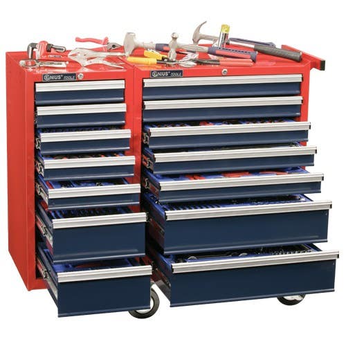 Genius Tools MS-385TS 385PC Metric Masters Tool Set with Tool Chests