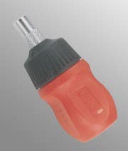 Genius Tools 522+2983 Stubby Handle Ratcheting Screwdriver with Quick Release