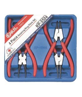 Genius Tools RP-5504 4PC Retaining Ring Pliers Set