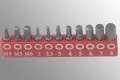 Genius Tools SB-211MH 11PC Metric Hex & Triple Square Screwdriver Bit Set
