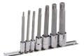 Genius Tools BS-2307TL 7PC 1/4 & 3/8" Dr. Long Triple Square Bit Socket Set