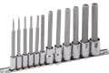 Genius Tools BS-2312HL 12PC 1/4 & 3/8" Dr. Metric Long Hex Bit Socket Set