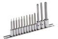 Genius Tools BS-2313TA 13PC 1/4 & 3/8" Dr. Long Tamperproof Star Bit Sockets