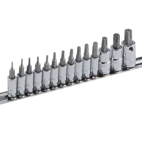 Genius Tools BS-2314T 14PC 1/4 & 3/8" Dr. Star Bit Socket Set