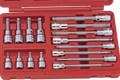 Genius Tools BS-3416W 16PC 3/8 & 1/2" Dr. Long Wobble Hex Bit Socket