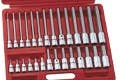 Genius Tools BS-3428H 28PC 3/8 & 1/2" Dr. Metric Long Hex Bit Socket Set