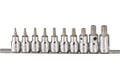 Genius Tools BS-410T 10PC 1/2" Dr. Tamperproof Star Bit Socket Set