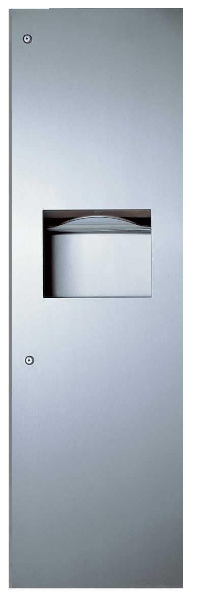 Bobrick B-39003 TrimLineSeries Recessed Paper Towel Dispenser & Waste Receptacle, 12-Gallon Waste
