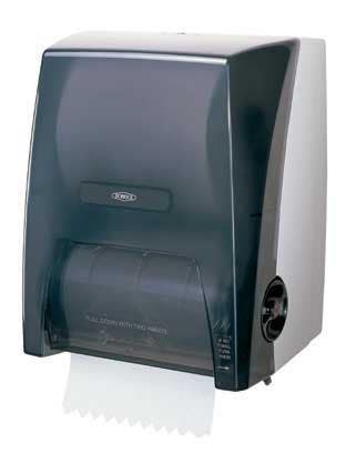 Bobrick B-72860 Touch-Free Surface-Mounted Roll Paper Towel Dispenser, Grey Translucent Plastic