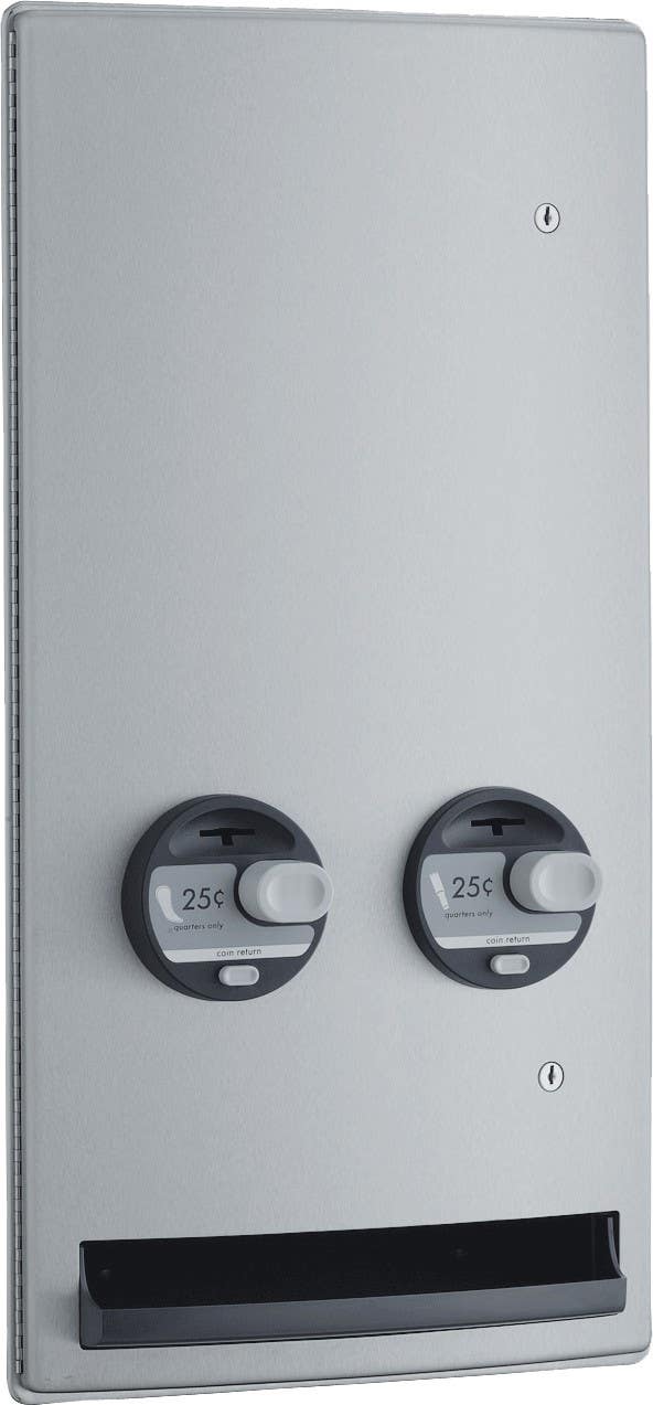 Bobrick B-4706 ConturaSeries Recessed Napkin-Tampon Dispenser, Finish-Satin