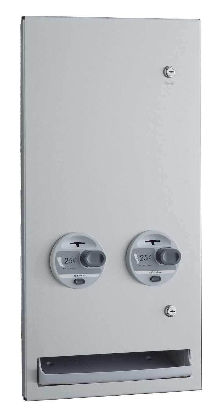 Bobrick B-37063 TrimLineSeries Recessed Napkin-Tampon Dispenser