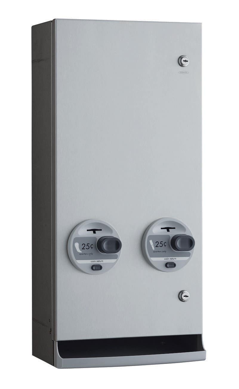 Bobrick B-2706 ClassicSeries Surface-Mounted Napkin-Tampon Dispenser, Finish-Satin