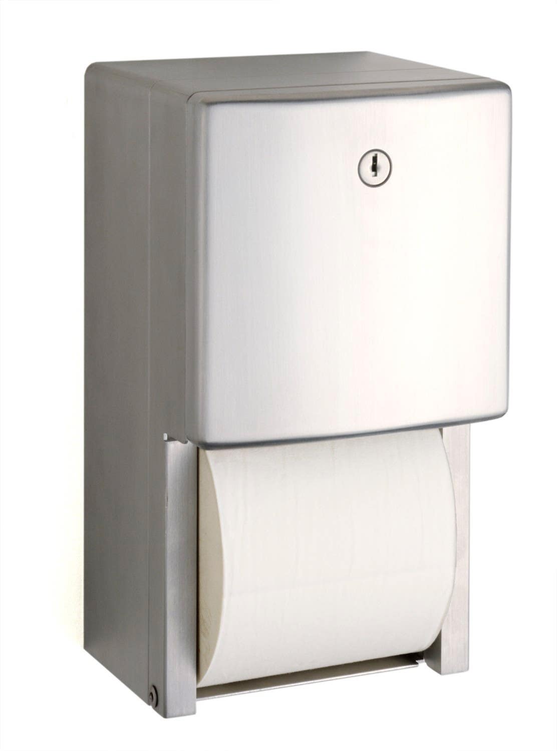 Bobrick B-4288 ConturaSeries Surface-Mounted Toilet Tissue Dispenser,Two Rolls, Finish-Satin