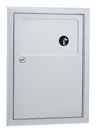 Bobrick B-353 ClassicSeries Recessed Sanitary Napkin Disposal, Finish-Satin