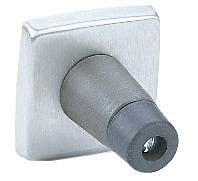 Bobrick B-687 Surface-Mounted Door Bumper w/ Black Bumper,Finish-Bright Polished