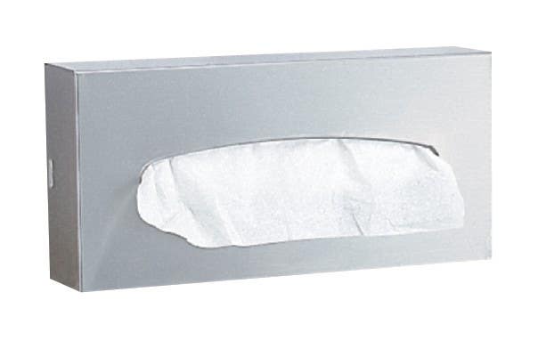 Bobrick B-8397 Surface-Mounted Facial Tissue Dispenser, Finish-Satin