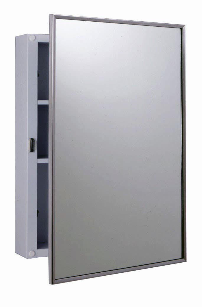 Bobrick B-297 Surface-Mounted Medicine Cabinet, Finish-White Enamel