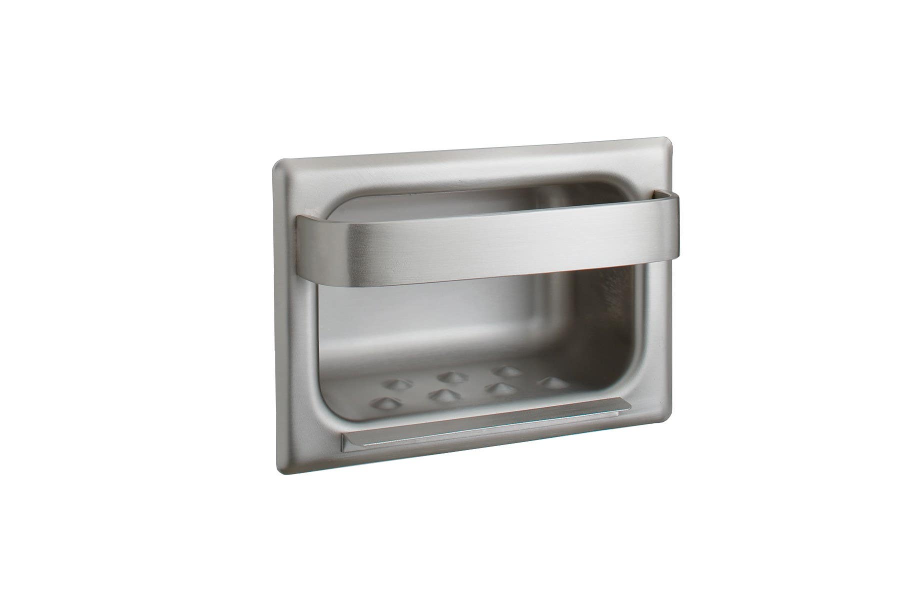 Bobrick B-4390 Recessed Heavy-Duty Soap Dish & Bar, Finish-Matte Polished