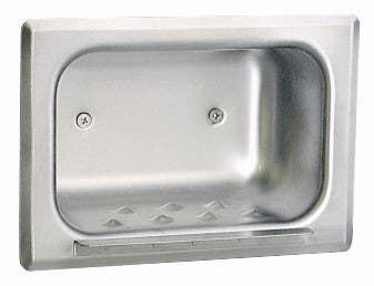 Bobrick B-4380 Recessed Heavy-Duty Soap Dish, Finish-Matte Polished