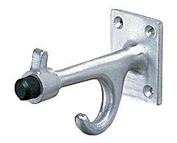 Bobrick B-212 Surface-Mounted Clothes Hook w/ Bumper, Matte Aluminum