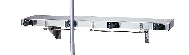 Bobrick B-224x36 Surface-Mounted Utility Shelf,  Mop Holders & Rag Hooks, Finish-Satin