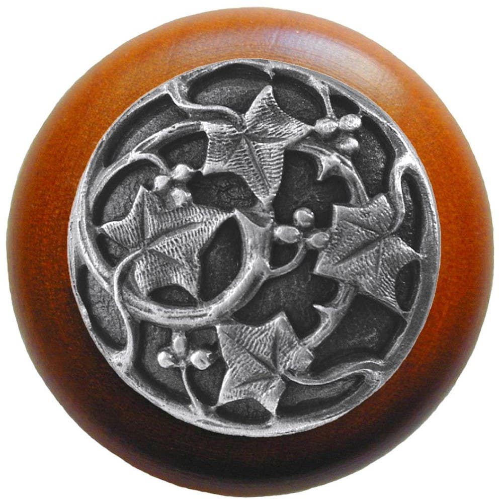 Notting Hill NHW-715 Ivy with Berries Wood Knob 1-1/2 diameter