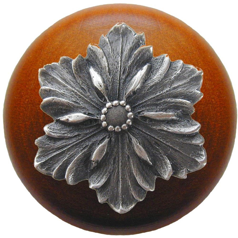 Notting Hill NHW-725 Opulent Flower Wood Knob 1-1/2 diameter
