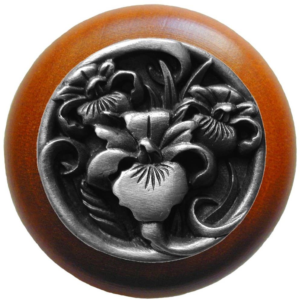 Notting Hill NHW-728 River Iris Wood Knob 1-1/2 diameter