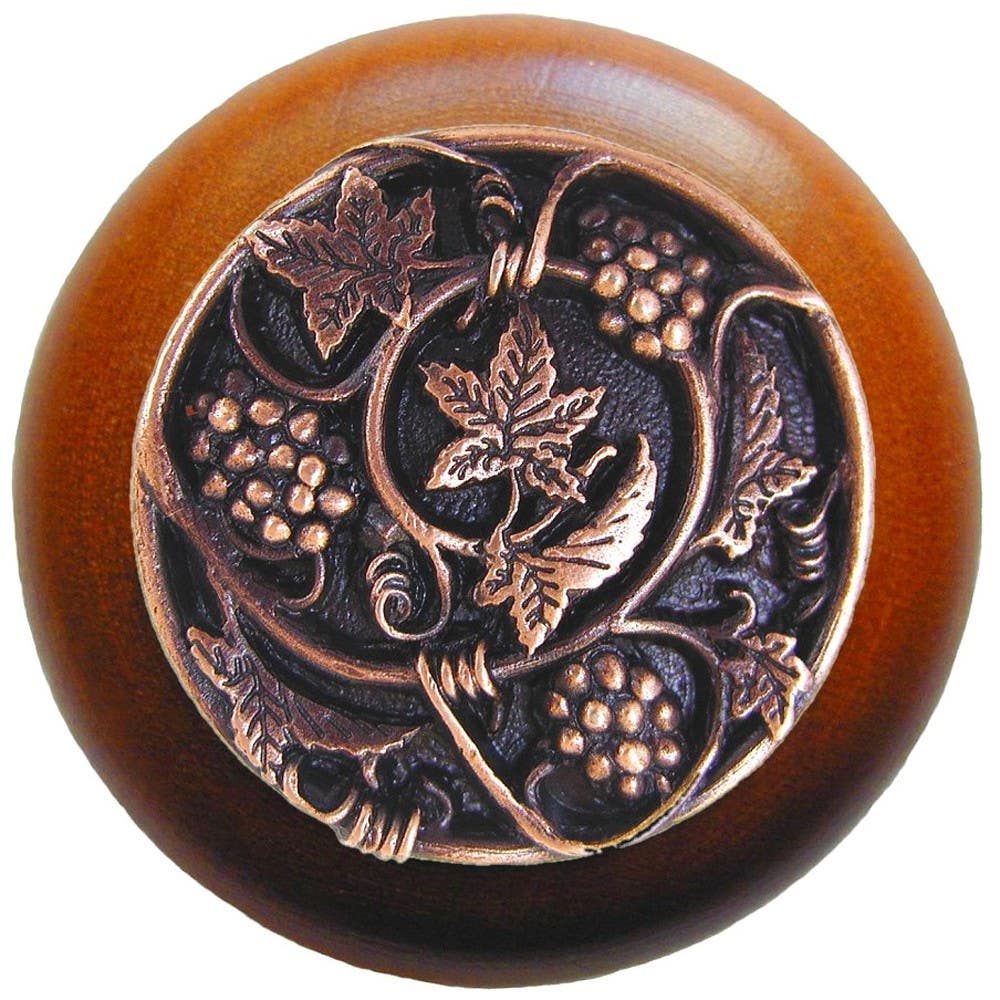 Notting Hill NHW-729 Grapevines Wood Knob 1-1/2 diameter