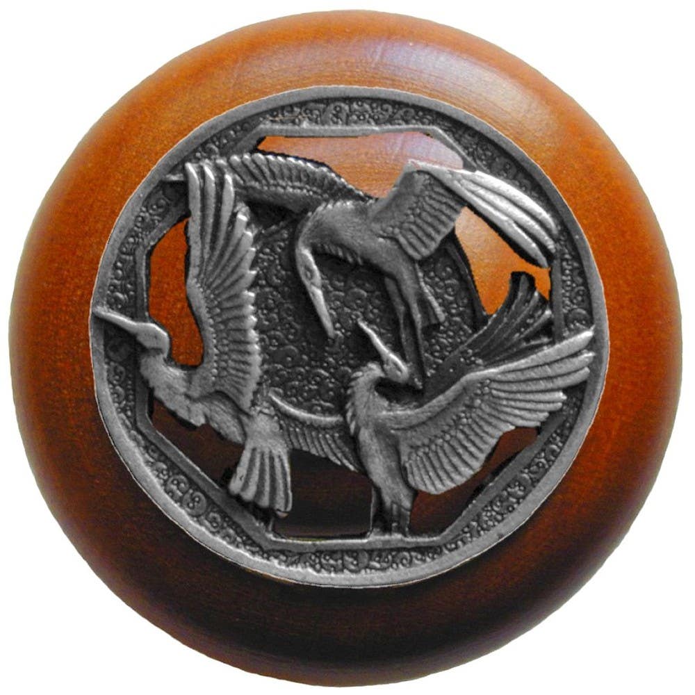 Notting Hill NHW-737 Crane Dance Wood Knob 1-1/2 diameter