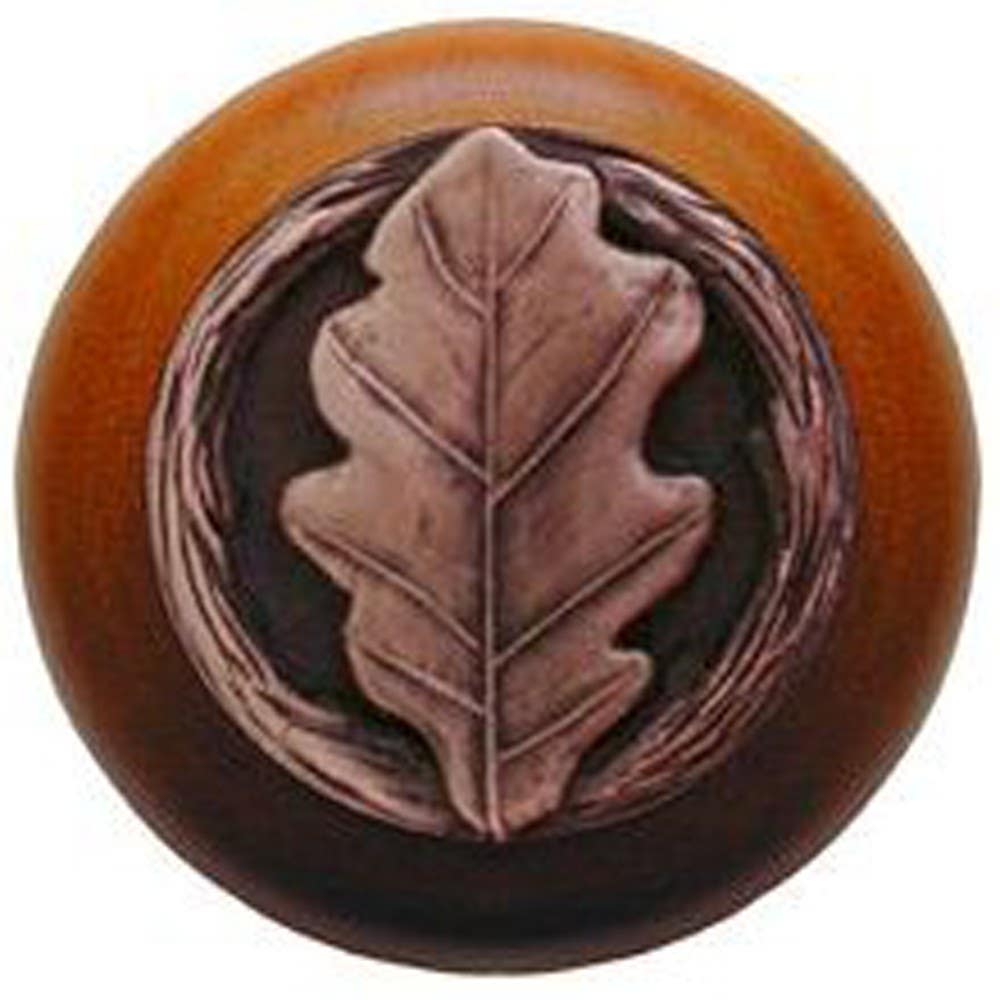 Notting Hill NHW-744 Oak Leaf Wood Knob 1-1/2 diameter