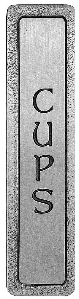 Notting Hill NHP-308 Engraved CUPS (Vertical) Pull 4 x 7/8