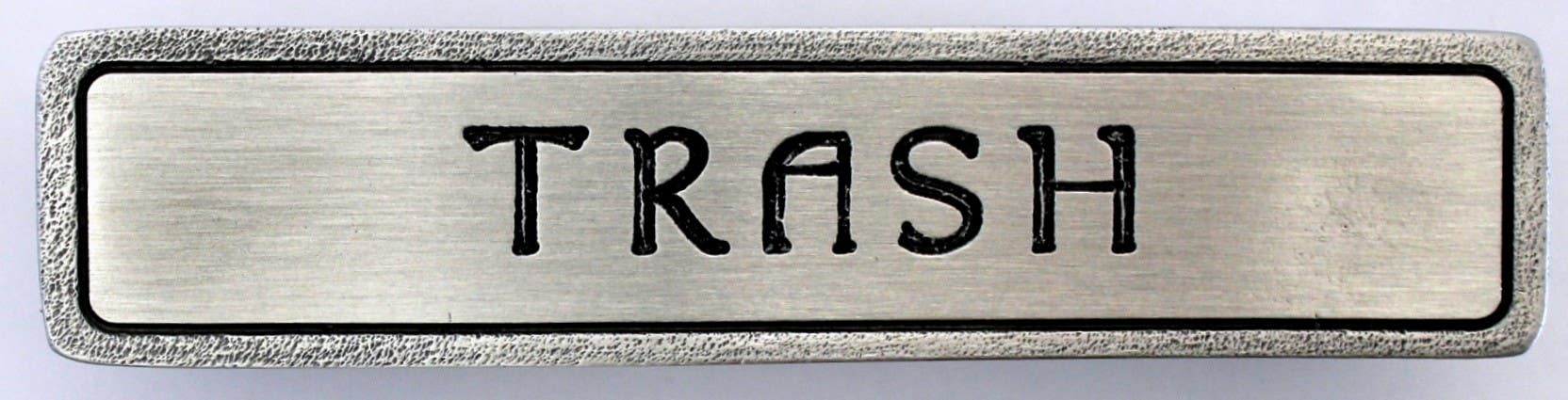 Notting Hill NHP-311 Engraved TRASH (Horizontal) Pull 4 x 7/8