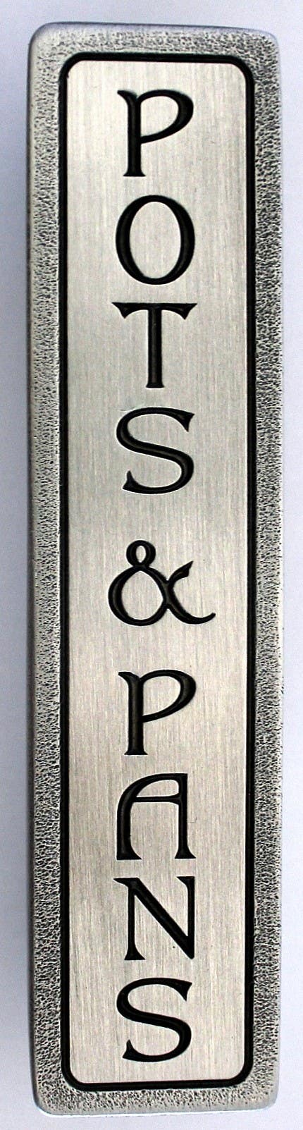 Notting Hill NHP-345 Engraved POTS & PANS (Vertical) Pull 4 x 7/8