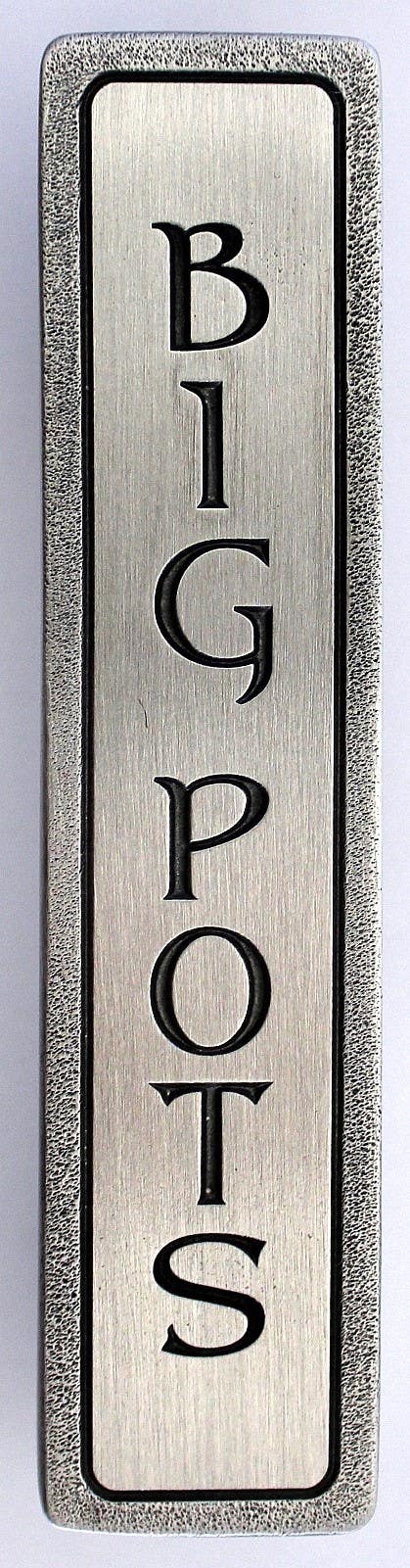 Notting Hill NHP-346 Engraved BIG POTS (Vertical) Pull 4 x 7/8