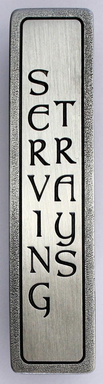 Notting Hill NHP-353 Engraved SERVING TRAYS (Vertical - 2 lines) Pull 4 x 7/8