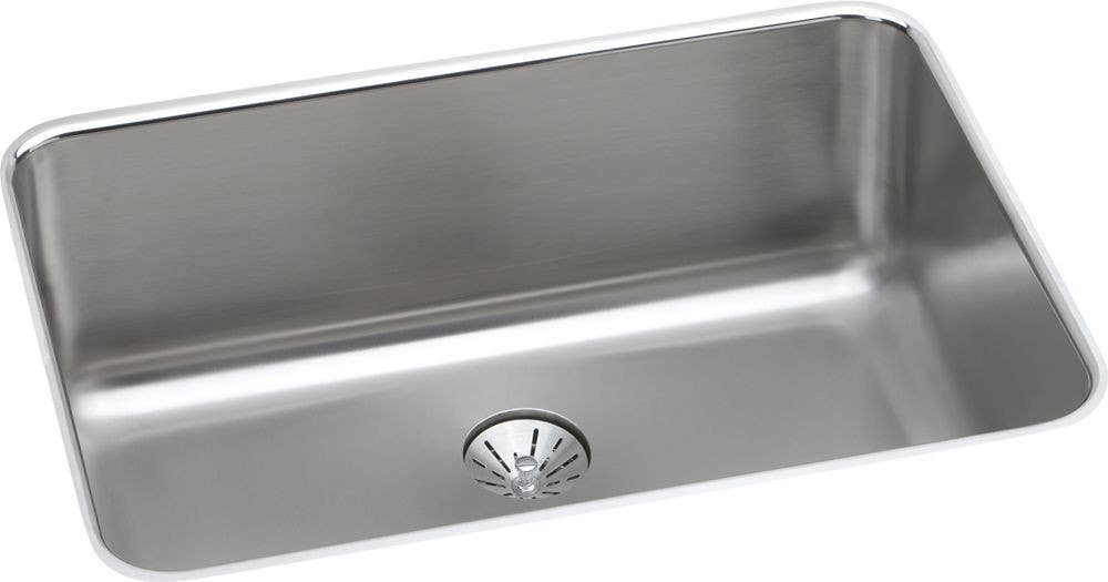 Elkay ELUH241610PD Gourmet (Lustertone) Stainless Steel Single Bowl Undermount Sink Kit