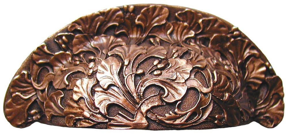 Notting Hill NHBP-80 Florid Leaves Bin Pull 4-1/8 x 1-3/4