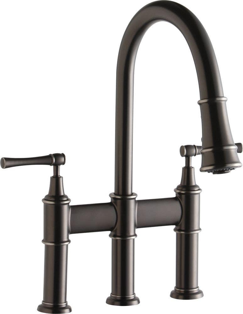 Elkay LKEC2037 Explore Pull-Down Bridge Kitchen Faucet