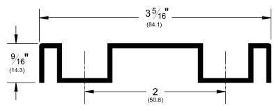 Pemko 2802 Dual Track, Single Extrusion For Sliding & Folding Door