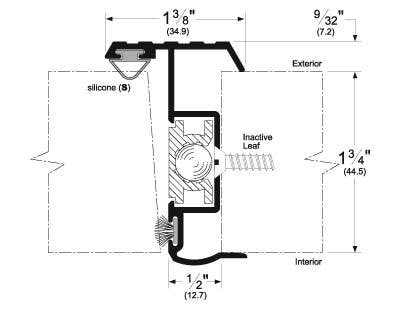 Pemko 3494 Slimline Style Locking Astragal w/ Spring Bolt